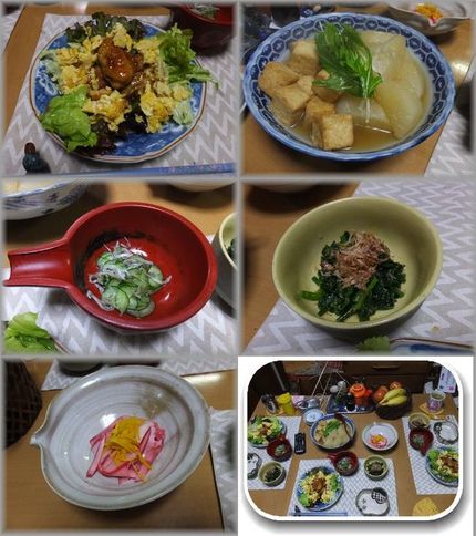 ＊鶏もも肉の照り焼き、卵も一緒...