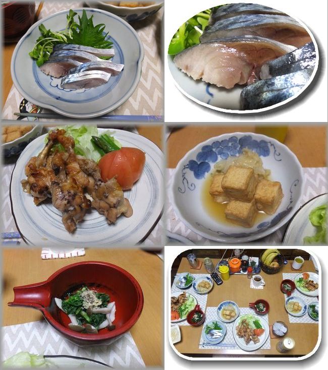 ＊鯖のきずし ＊鶏手羽元の照り...