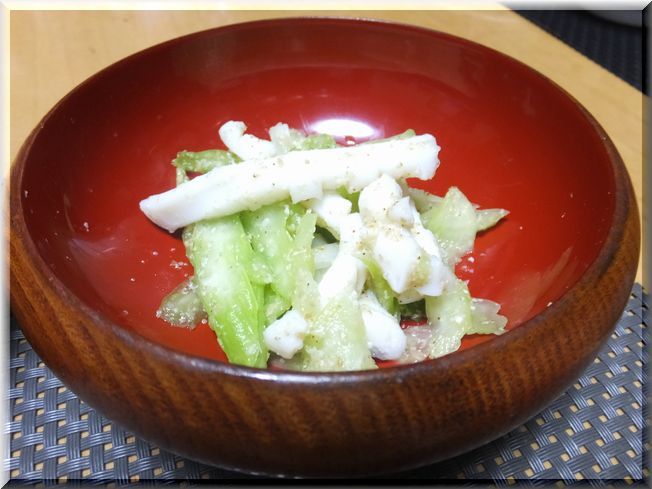 ＊イカとセロリの胡麻和え イカ...