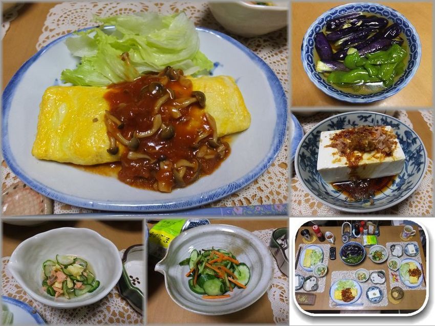 ＊オムレツ　シメジとトマトカッ...