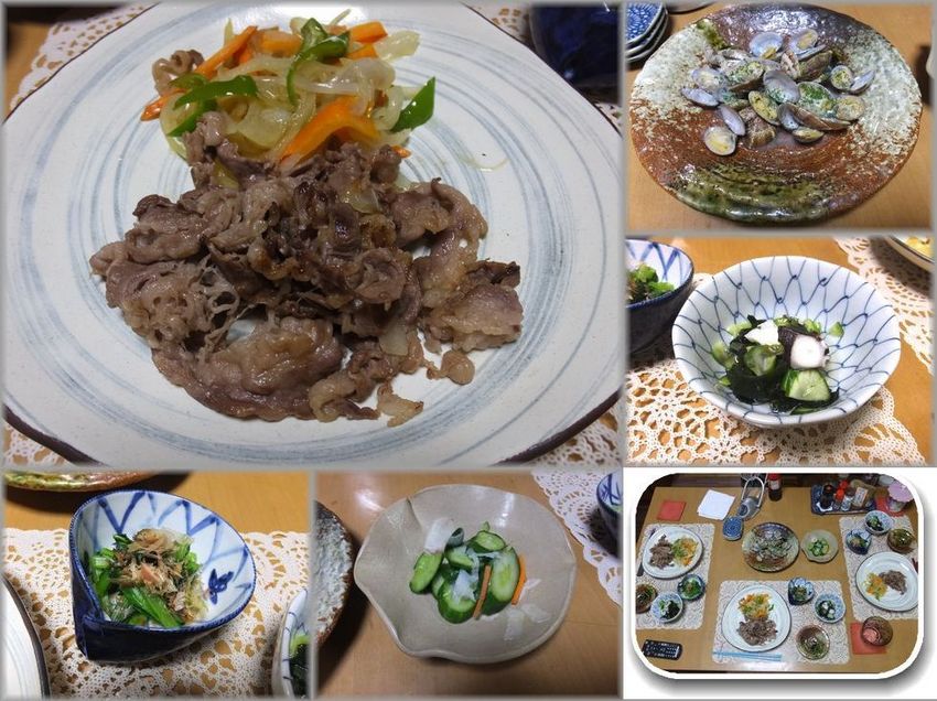 ＊薄切り牛肉をグルグルっと炒め...