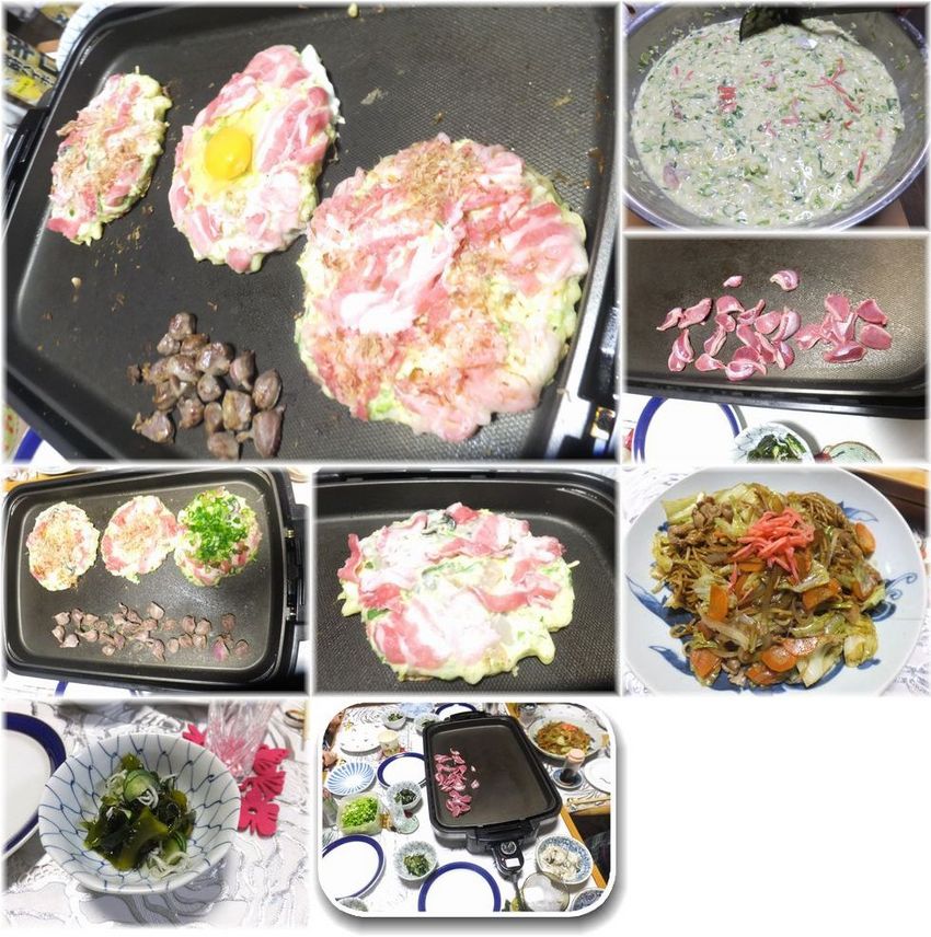 ＊お好み焼き（イカ、エビ、豚バ...