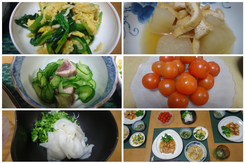 *ほうれん草とカニカマの卵とじ...