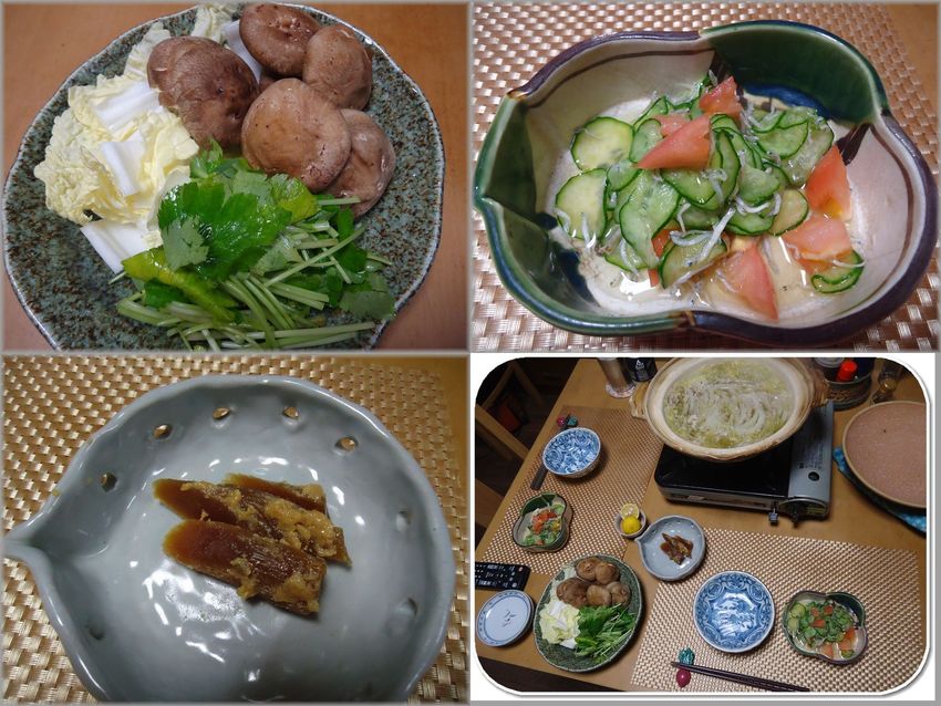 生椎茸や三つ葉も最後に入れまし...