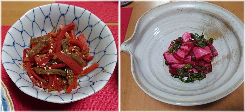 *金時人参とお蒟蒻のキンピラ ...