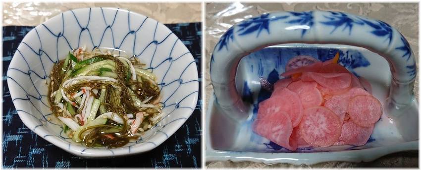 *お酢の物 もずく、きゅうり、...