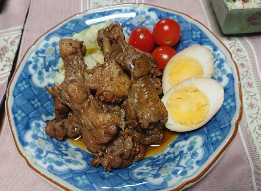＊鶏手羽元のポン酢醤油煮 圧力...