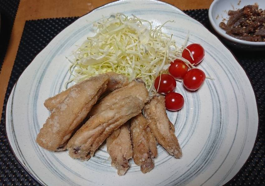 ＊鶏手羽中のから揚げ 久しぶり...