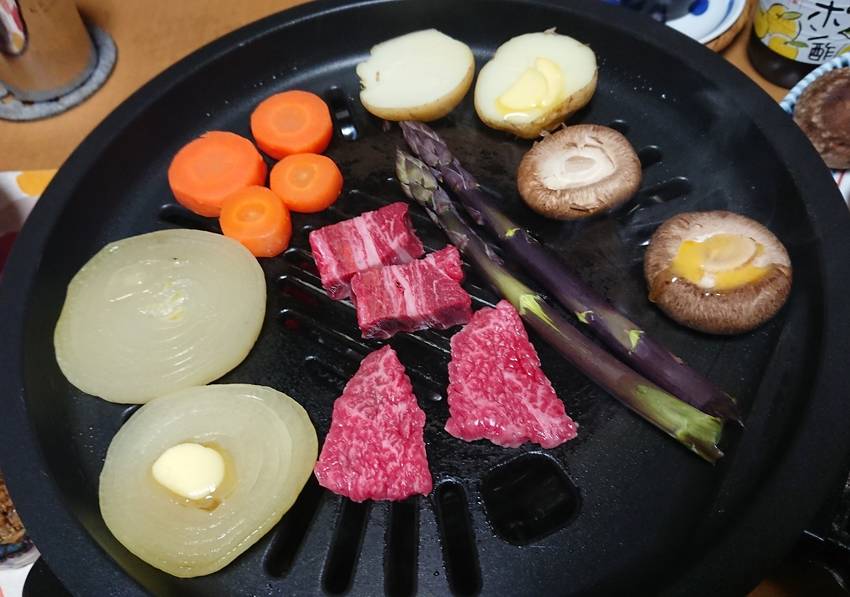 ＊鉄板焼き お友達が「昨夜は焼...