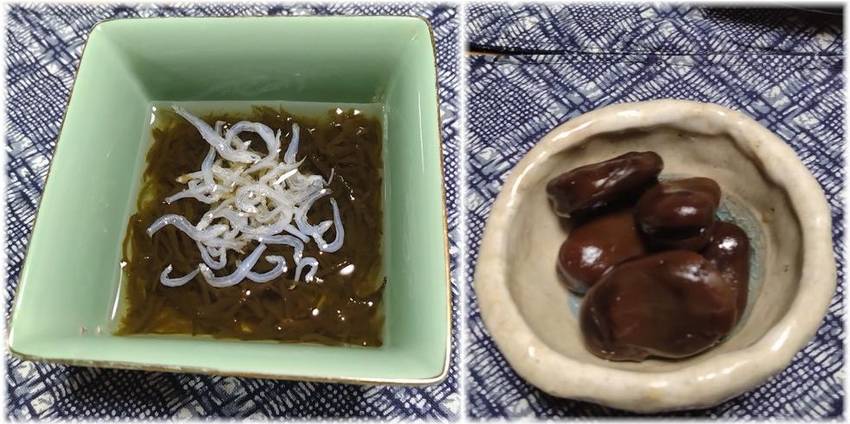 *お酢のもの もずく、おじゃこ...