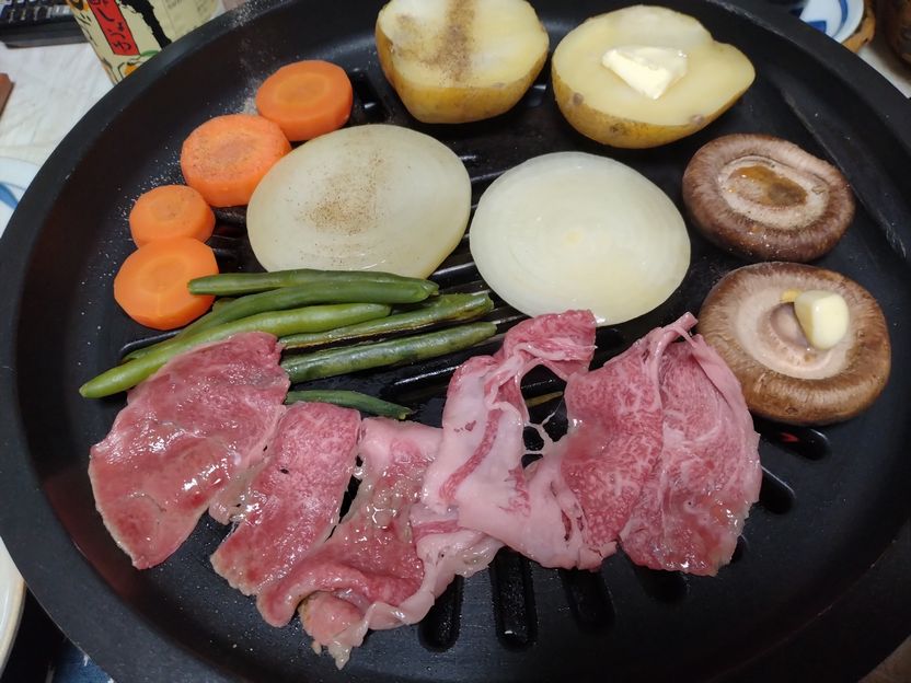 ＊焼きしゃぶ すき焼きと迷って...