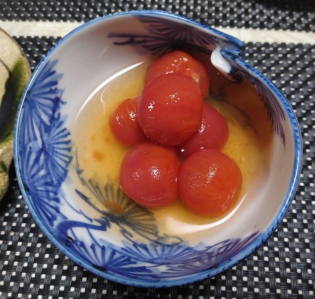 *ミニトマトのお浸し