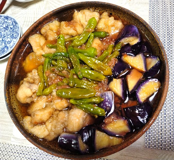 ＊鶏かた肉の南蛮漬け お茄子、...