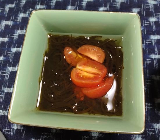 *もずくとミニトマトのお酢の物