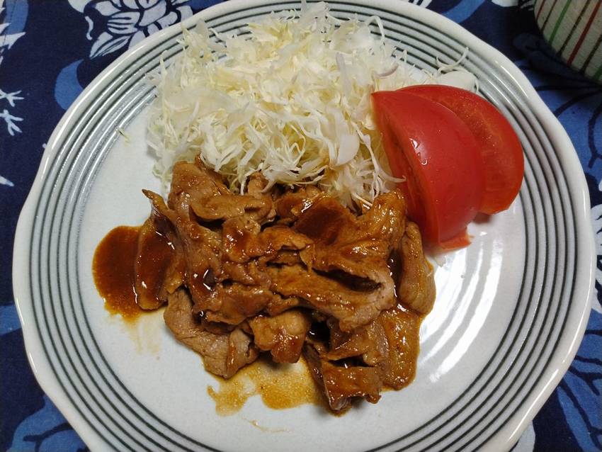 ＊豚ロース焼き、味噌だれで イ...