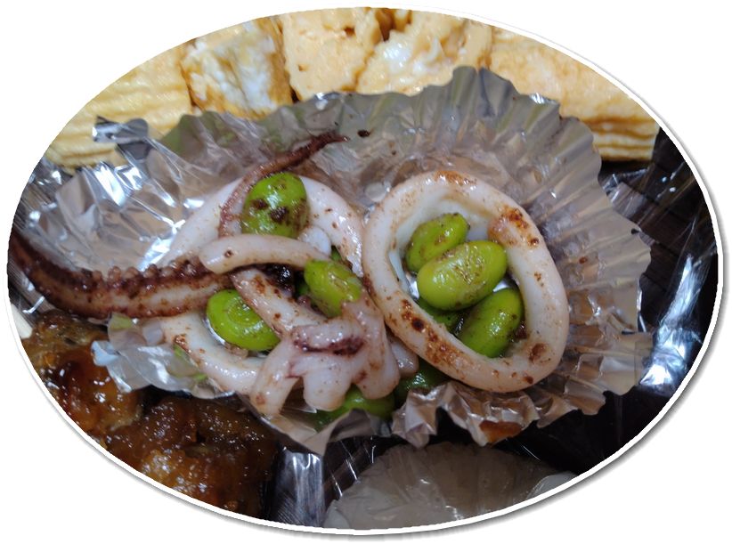 ＊イカゲソと枝豆のバター炒め