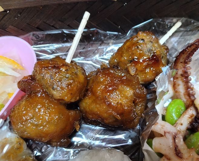 ＊前夜の鶏つくねの照り焼き
