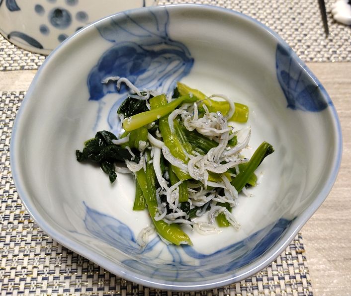 *ほうれん草と釜揚げちりめんの...