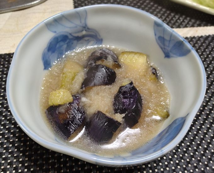 ＊揚げお茄子のおろし浸し