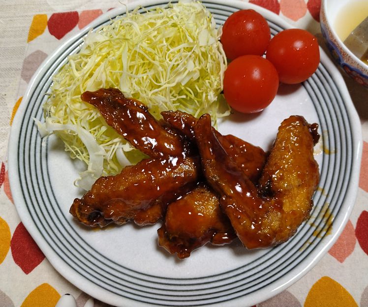 ＊鶏手羽先のから揚げタレ炒め ...