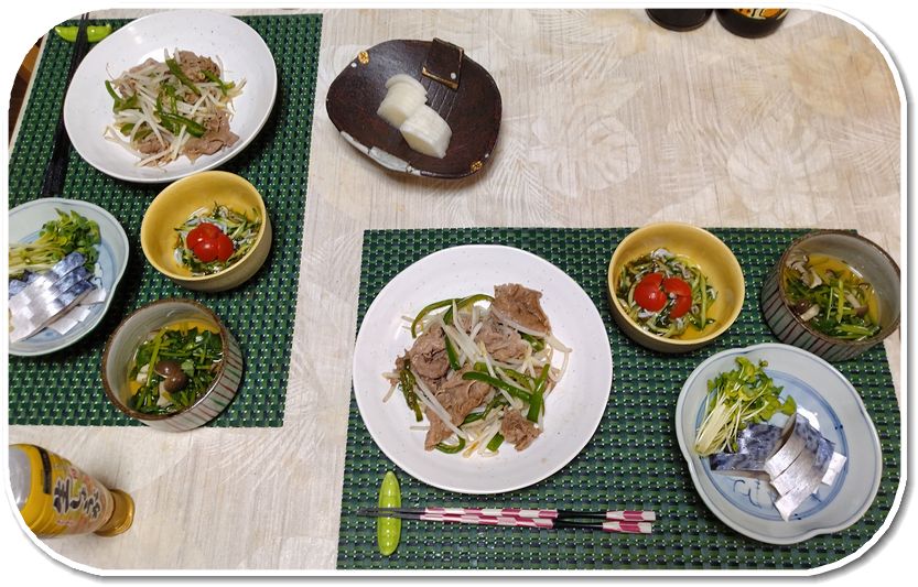 牛ロース薄切りと野菜のシャキシ...