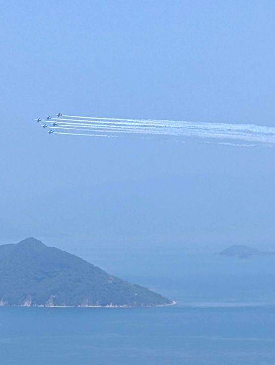 再び五色台近くの小槌島上空へ