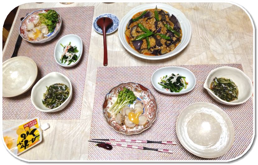 生ボイルベビー帆立、柚子味噌で...