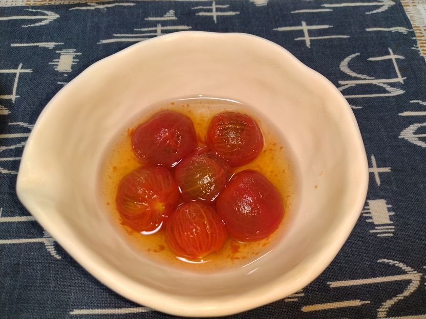 *ミニトマトのお浸し