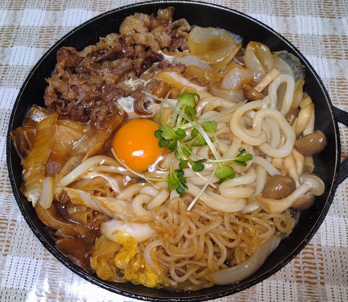 *一人すき焼き 前から「すき焼...