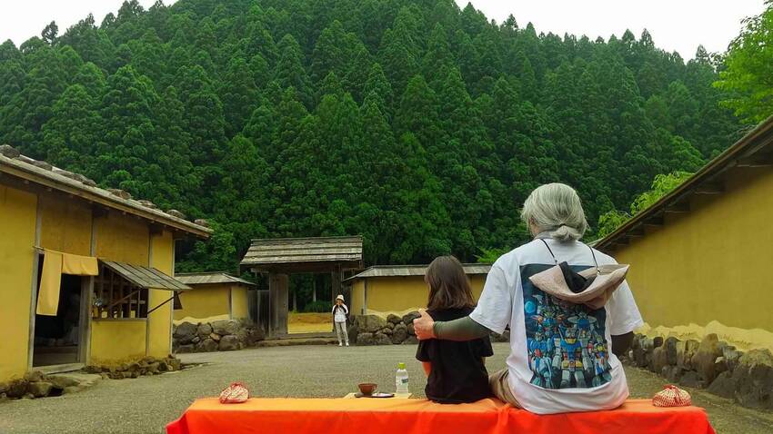 息子と一服
