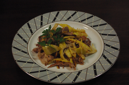 筍と豚バラの中華炒め