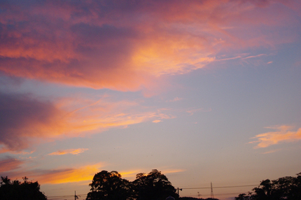 昨日の夕焼け