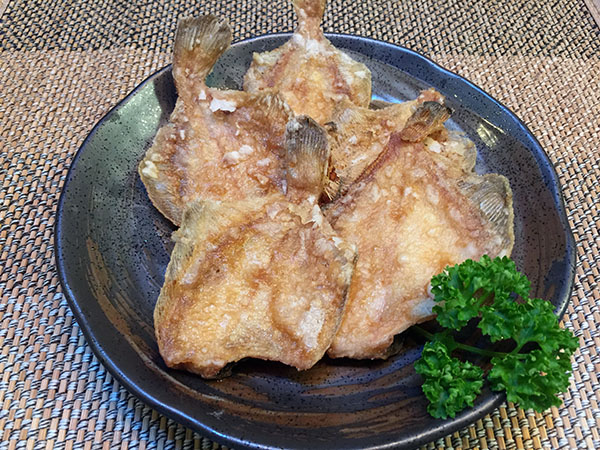 ついでもう1品は、小カレイの揚...