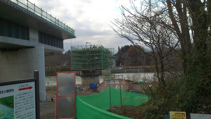昭和橋付近に建設される新しい橋...