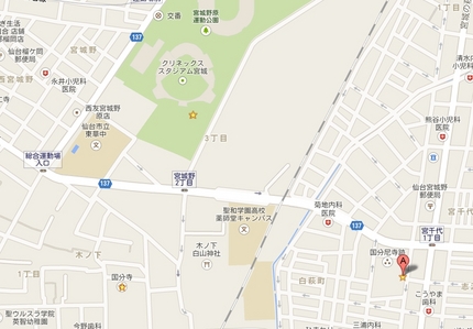 仙台 国分尼寺付近地図