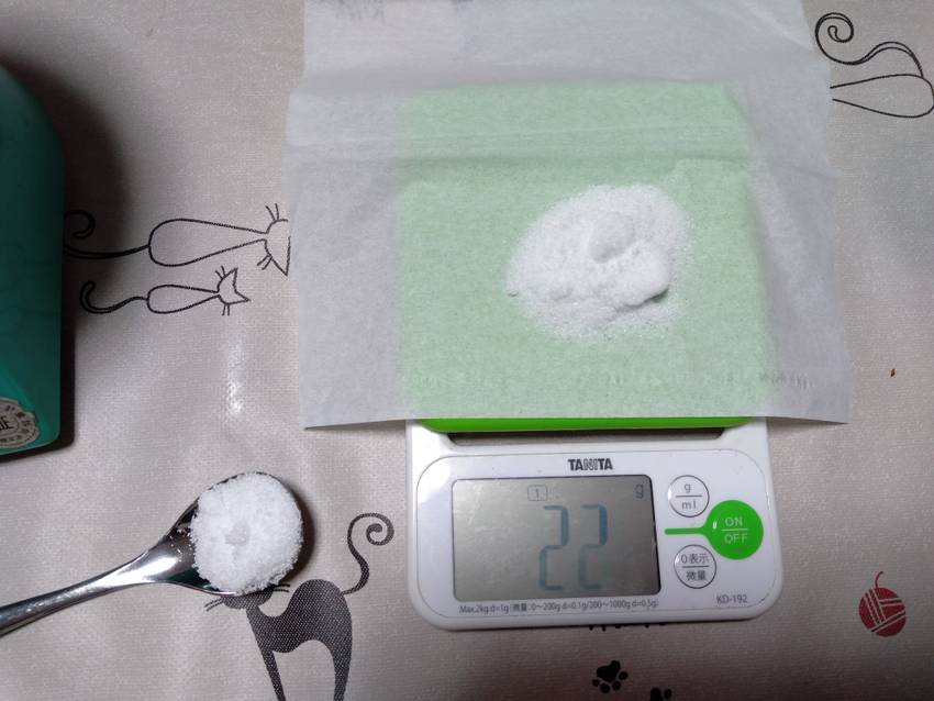 塩　スプーン大さじ１杯＝10g...