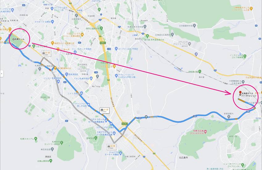 新球場の場所はどの辺り