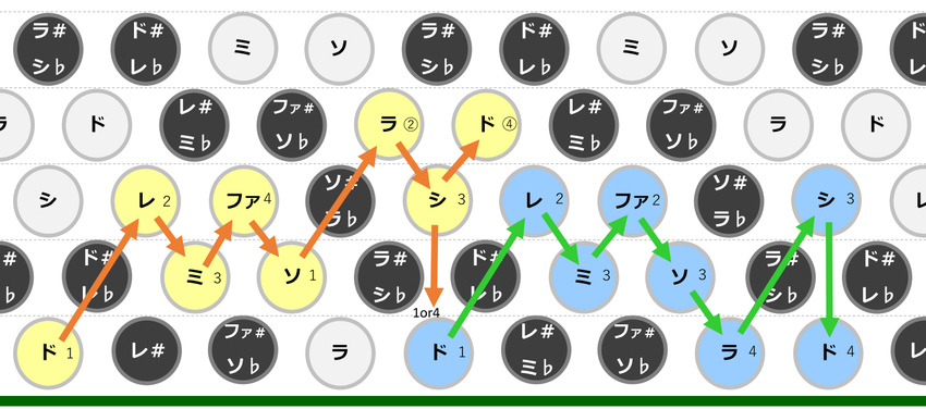 ボタン式アコーディオンのスケー...