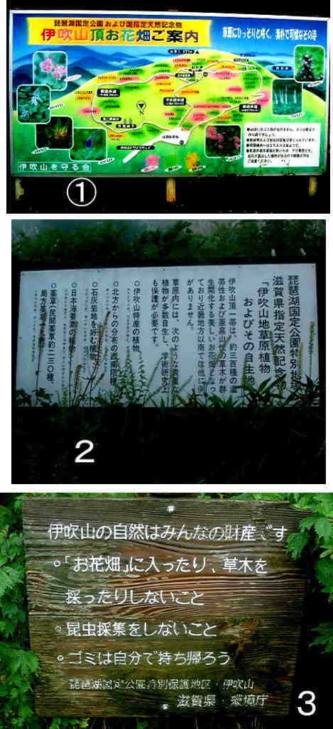 伊吹山の看板の紹介