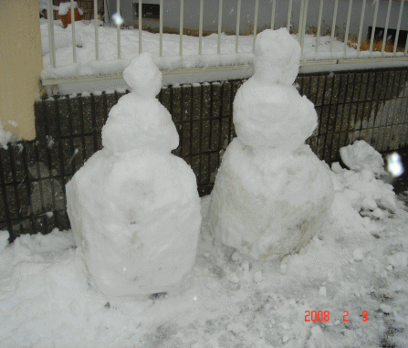 孫から雪だるまのおくりもの