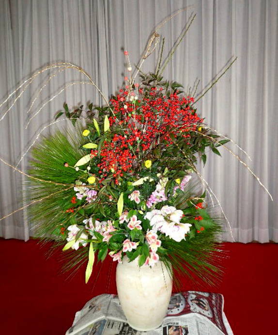 生花店最後の生け込み