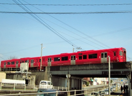 日田駅近くで見かけた電車 帰り...