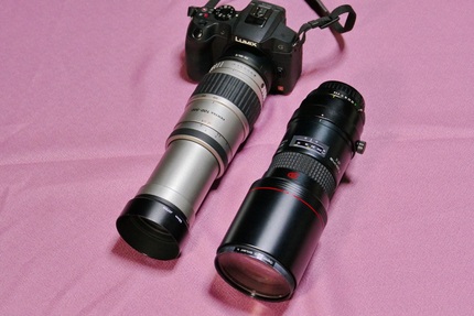 右側がトキナー製400mmf5...