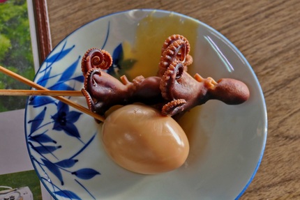 おでんを食べて撮影が上手くいく...