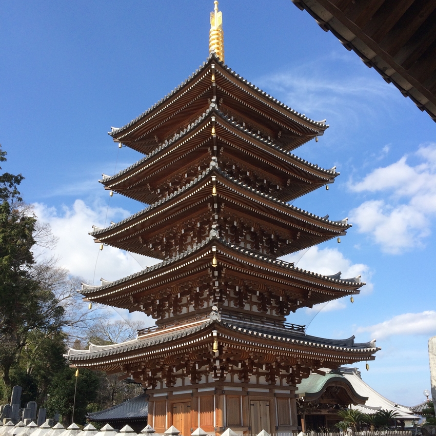 立派な五重の塔がある竜雲寺