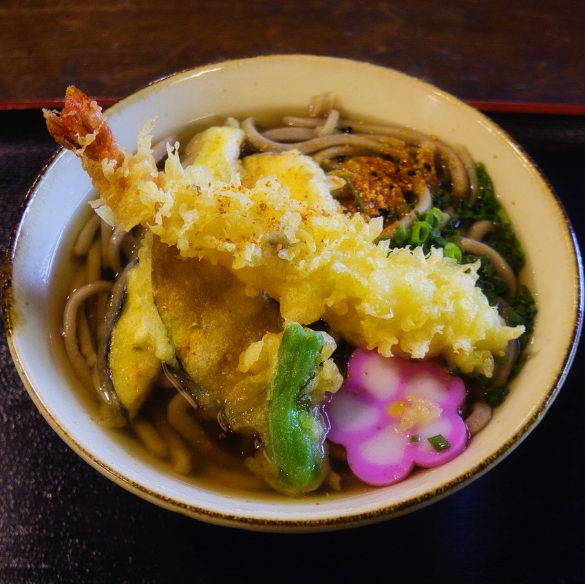 晩秋の竹屋敷と天ぷら蕎麦