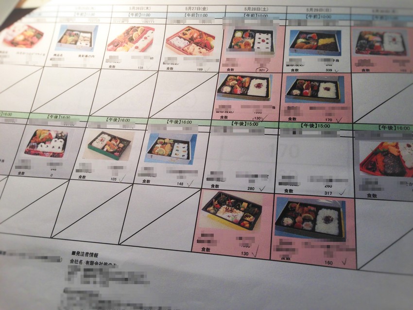 いろんな種類のお弁当を用意する...