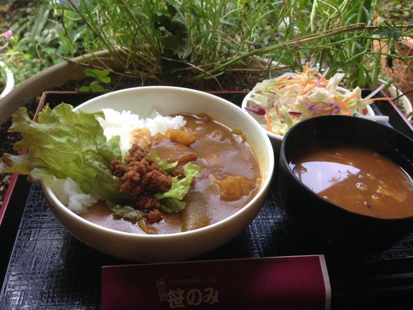 朝からカレーと熱い味噌汁