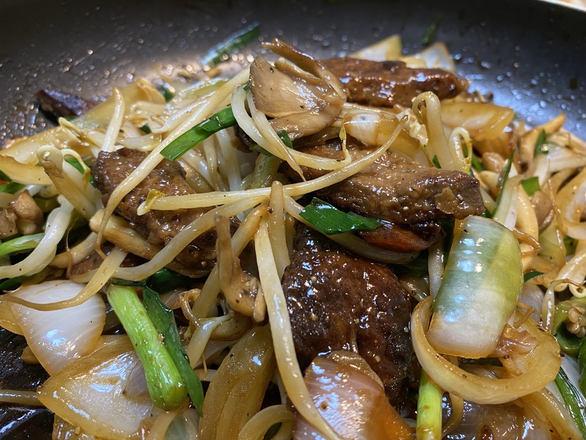 ニラレバー炒め