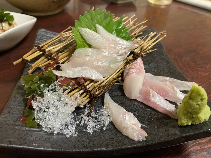 八角のお刺身 これは美味しい淡...